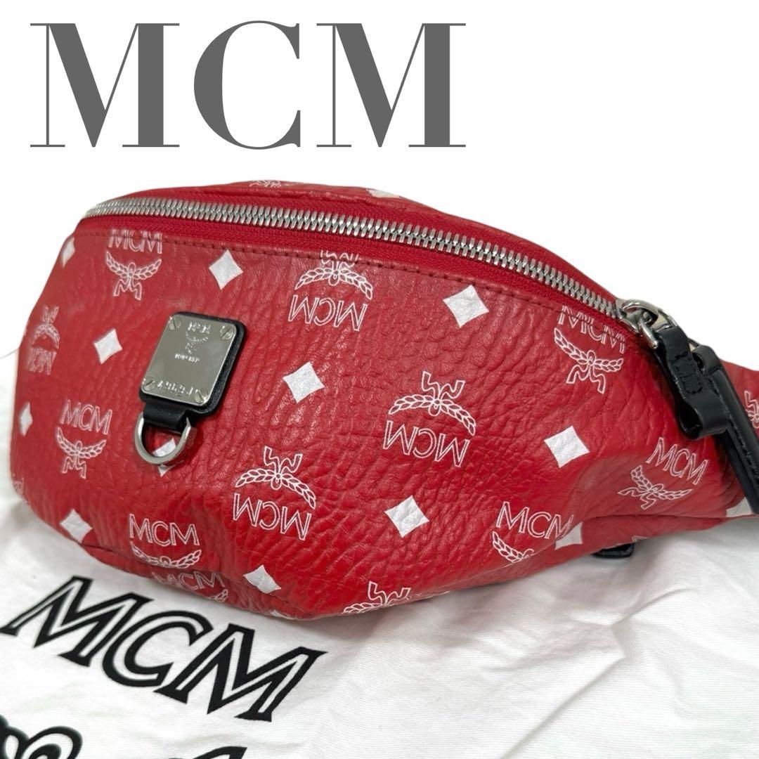 エムシーエム　ウエストポーチ　ボディバッグ　レッド　斜め掛け　2way　総柄 楽天市場】MCM ボディバッグ フェルステンSM ベルトバッグ ヴィセトス