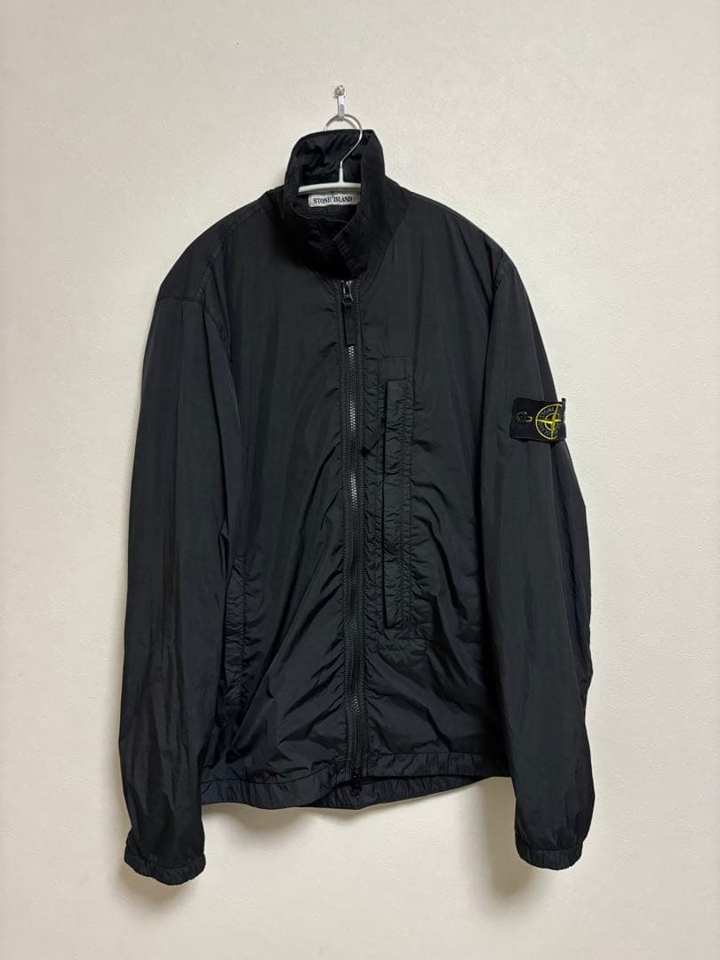 Stone Island ジップアップナイロンジャケット ブラック ダブルジップ