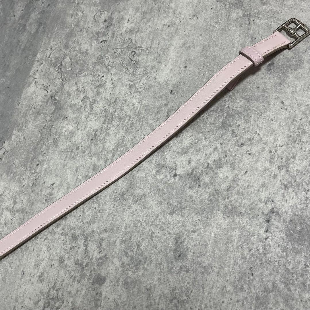 未使用級✨ 希少 HERMES エルメス レザー ベルト ピンク