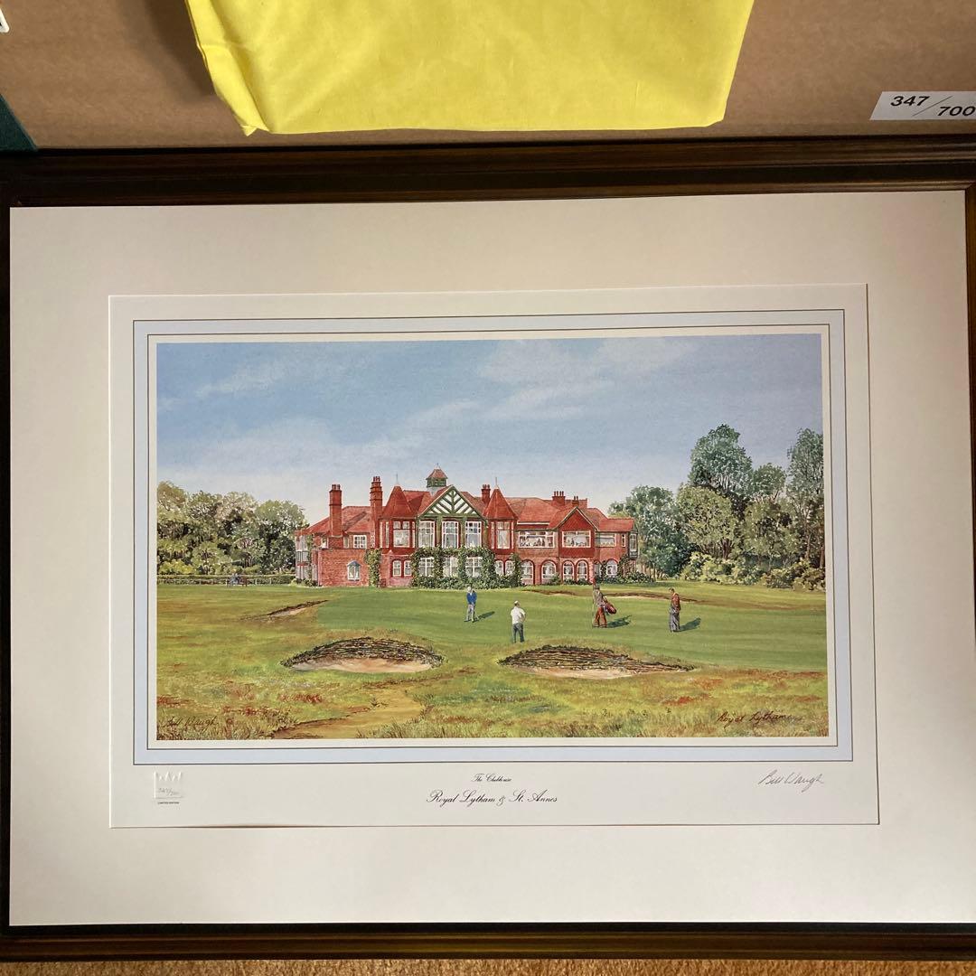 全英オープン 有名ゴルフコース リトグラフ全7枚セット Bill Waugh