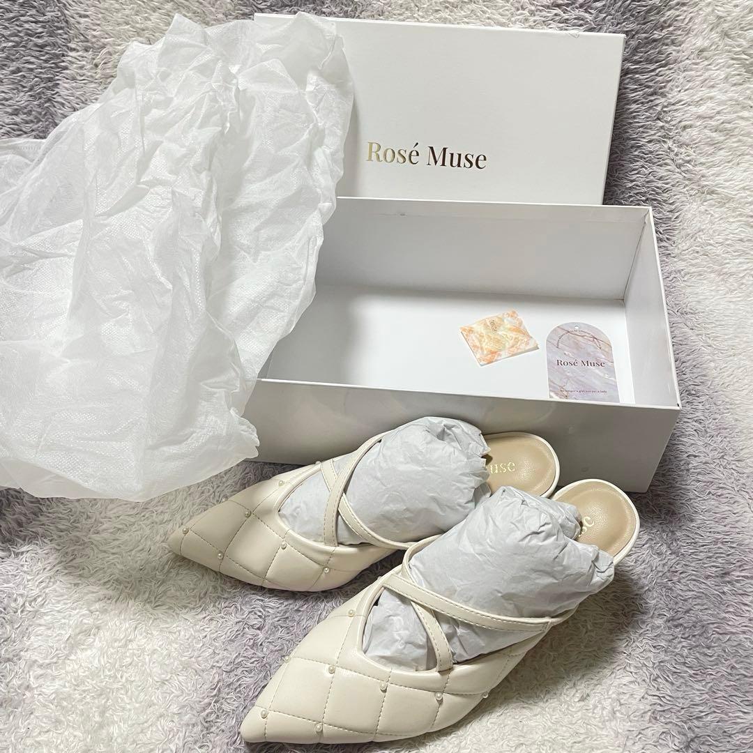 a25」ロゼミューズQuilting cross mule/ミュール/サンダル