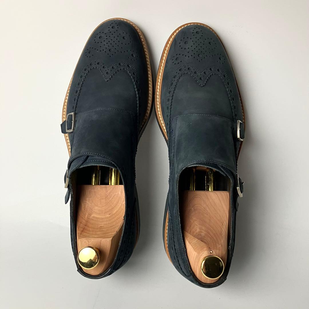 良品】Salvatore Ferragamo ダブルモンク ドレスシューズ 9 - メルカリ