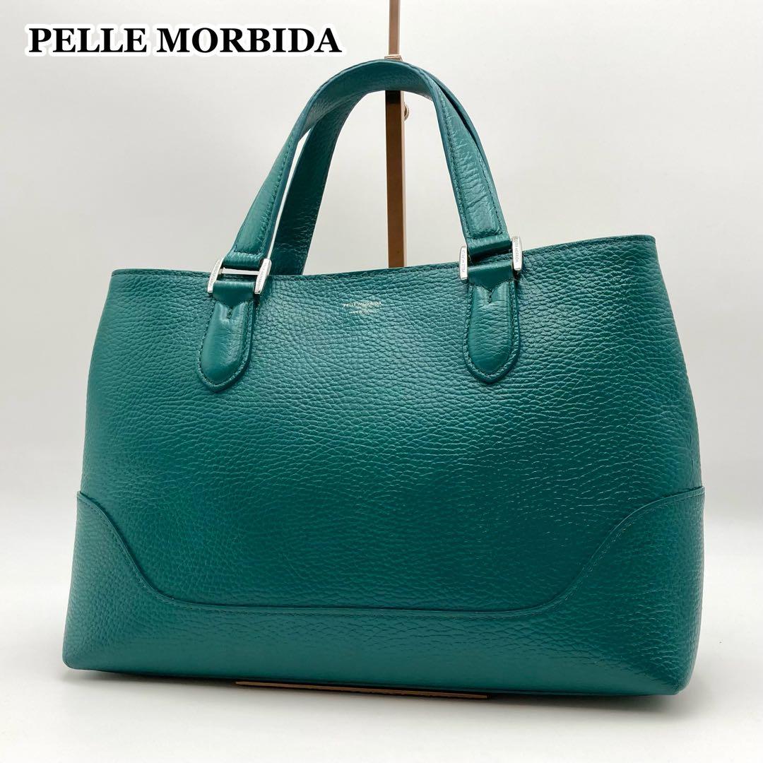 masa✨ペッレモルビダ テーラマリーナ ミニトートバッグ 緑系 レザー masa様専用✨ペッレモルビダ テーラマリーナ ミニトートバッグ 緑系