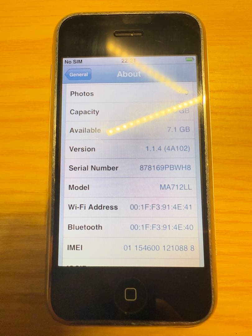 iPhone 2G 美品 日本未発売 8GB 初代 第1世代 A1203 - メルカリ
