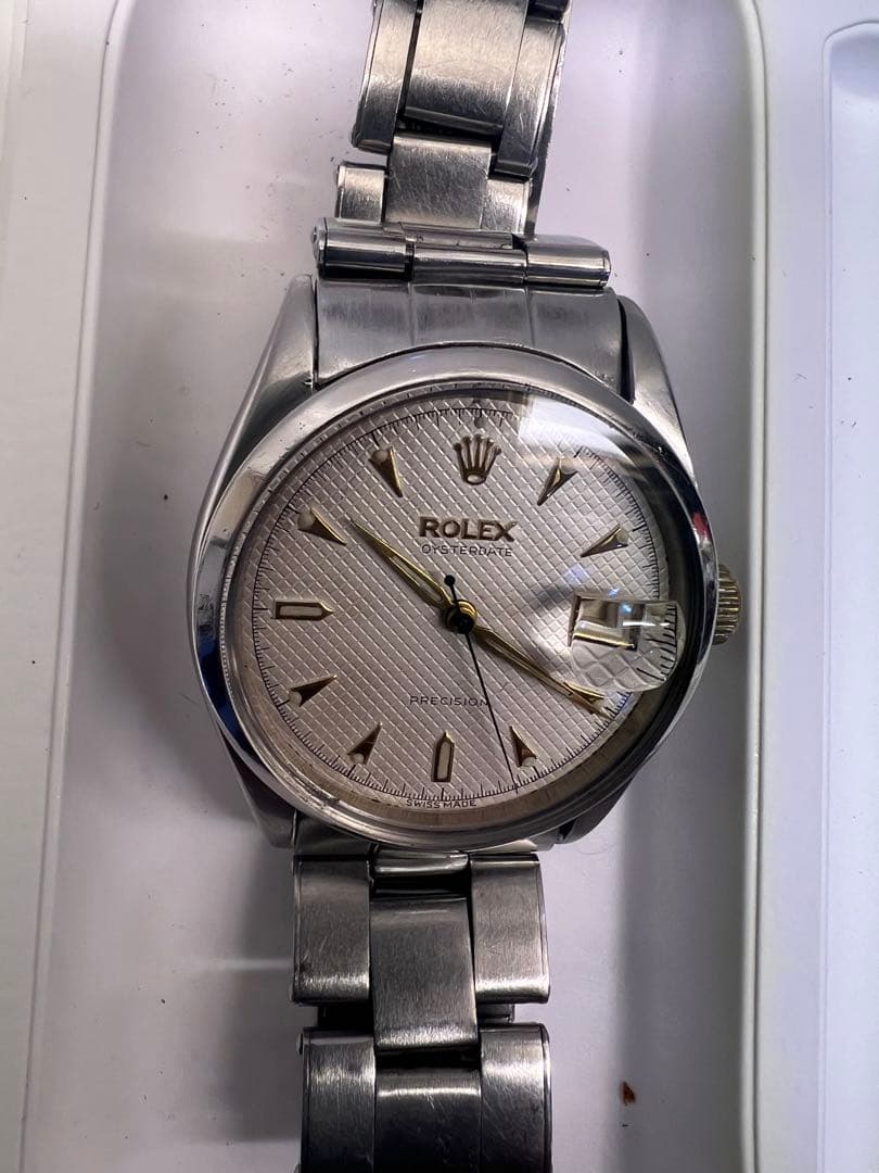 ロレックスオイスターデイトプレジョン 純正デベソリベット着お豆腐様