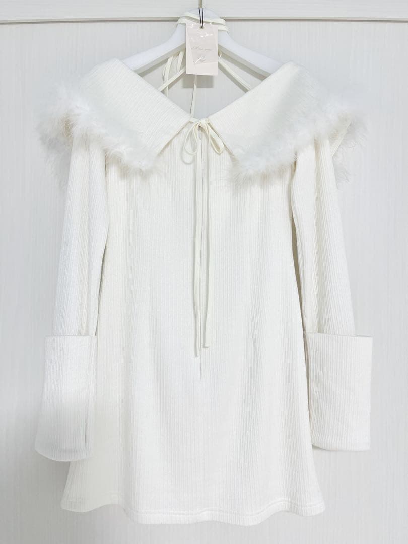 2way feather collar mini onepiece エムミーエメ - メルカリ
