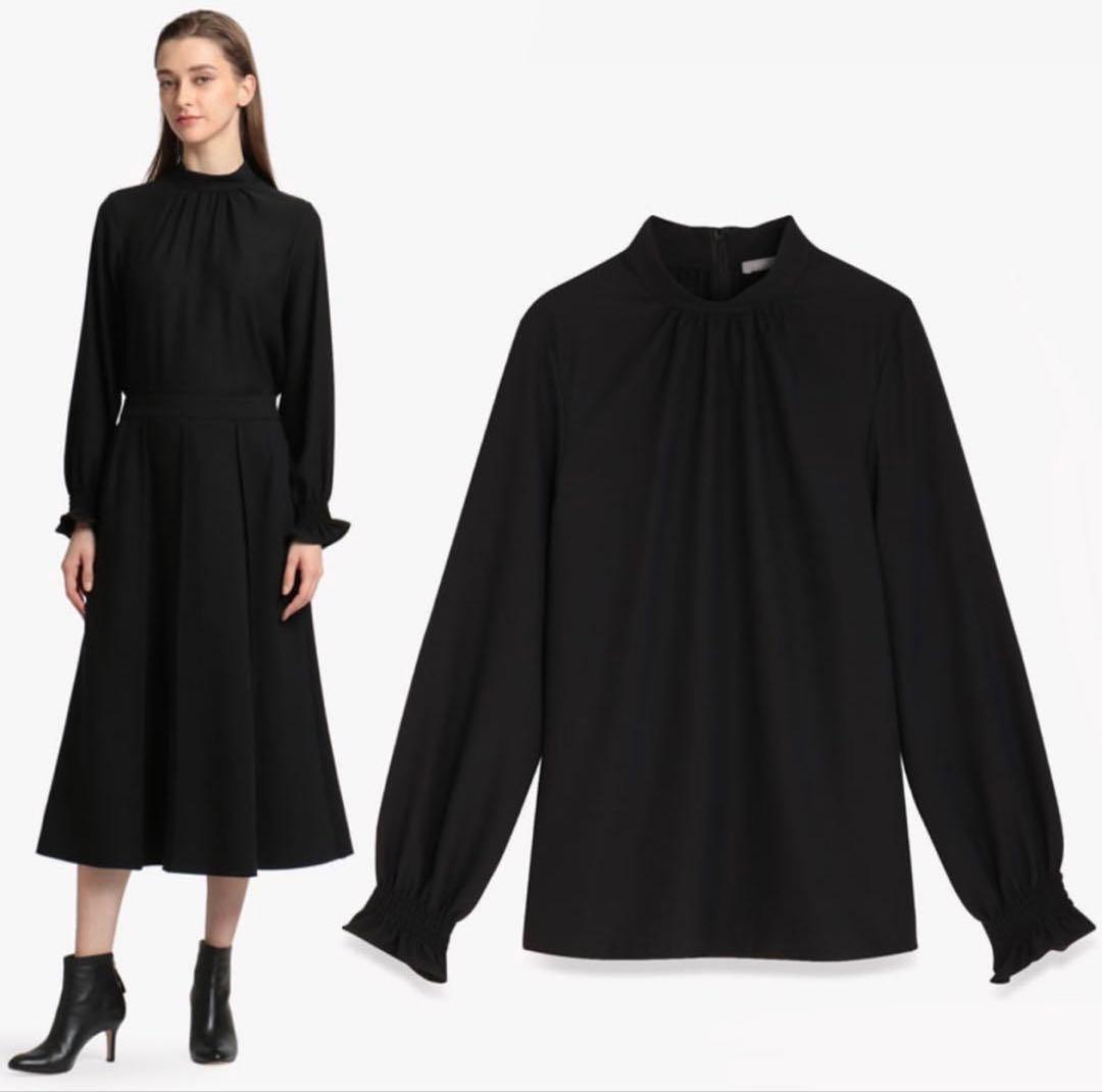 23SS theory luxe 完売 スタンドカラーロングスリーブブラウス - メルカリ