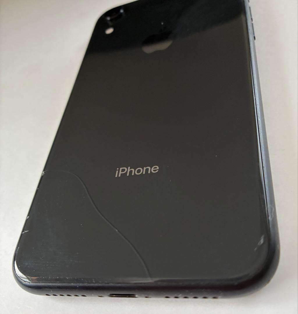 Apple iPhone XR ブラック 画面ひび割れ ジャンク品