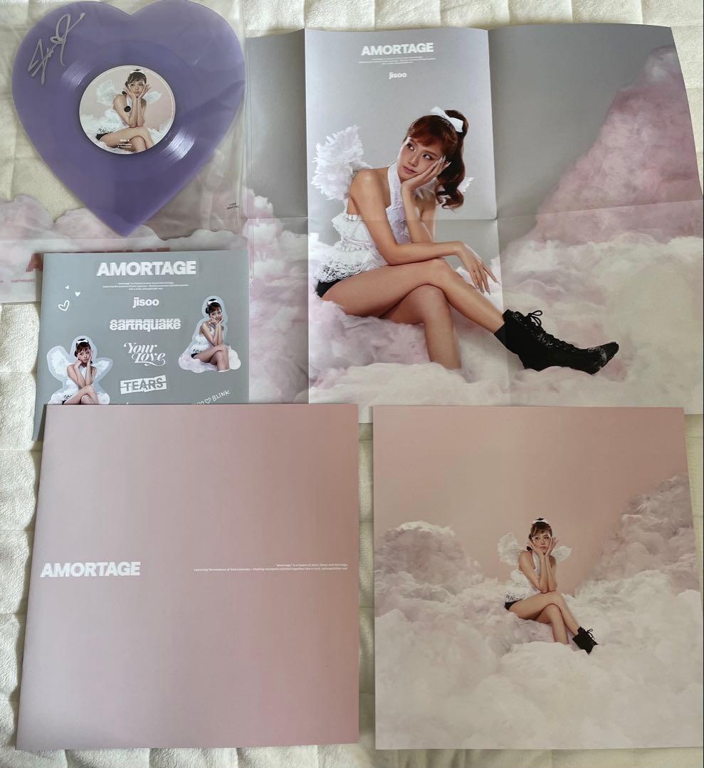 サイン付き！JISOO ジス AMORTAGE Heart ver. レコード - メルカリ