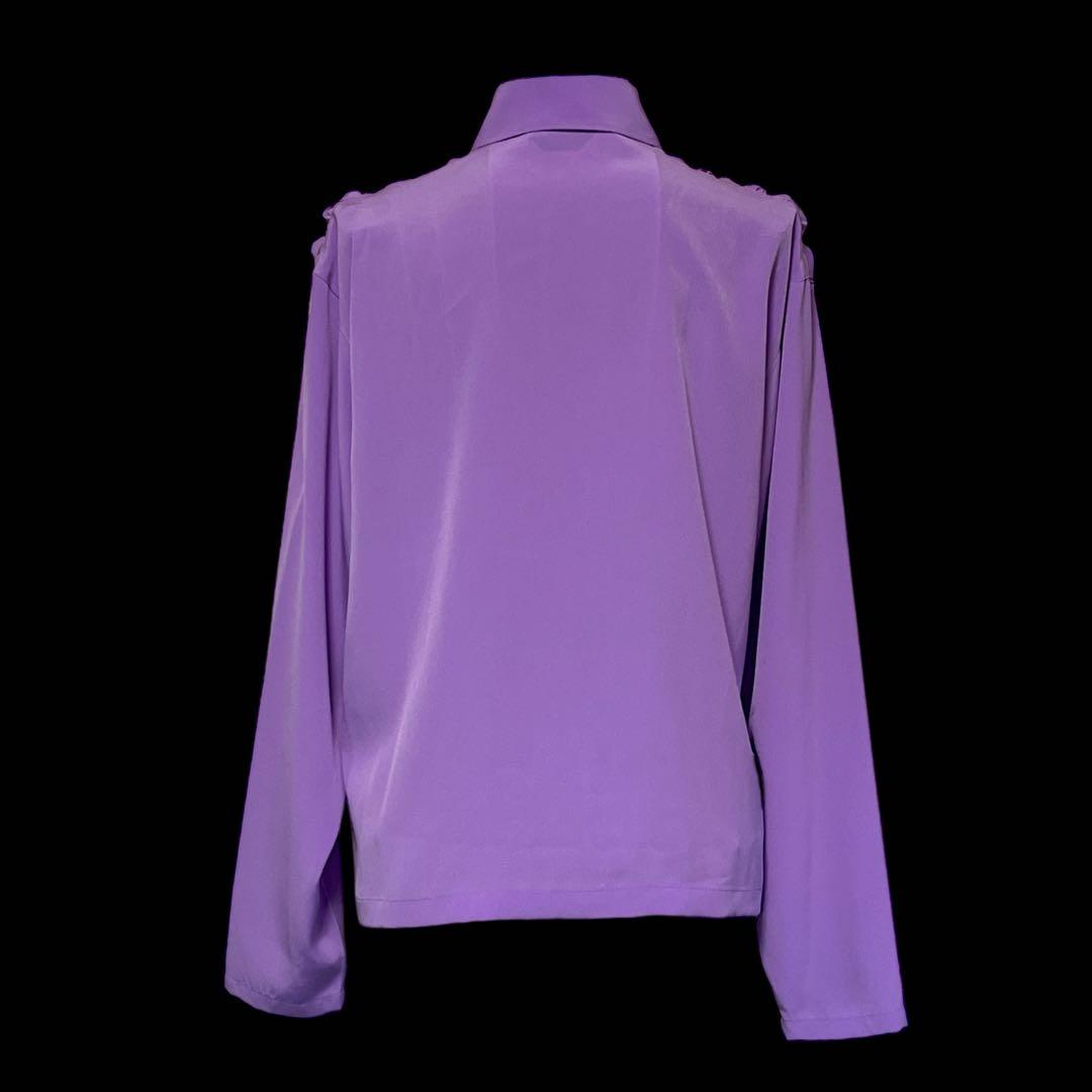 ATSURO TAYAMA 】ブラウス フリルギャザー パープル系 パリコレ - メルカリ