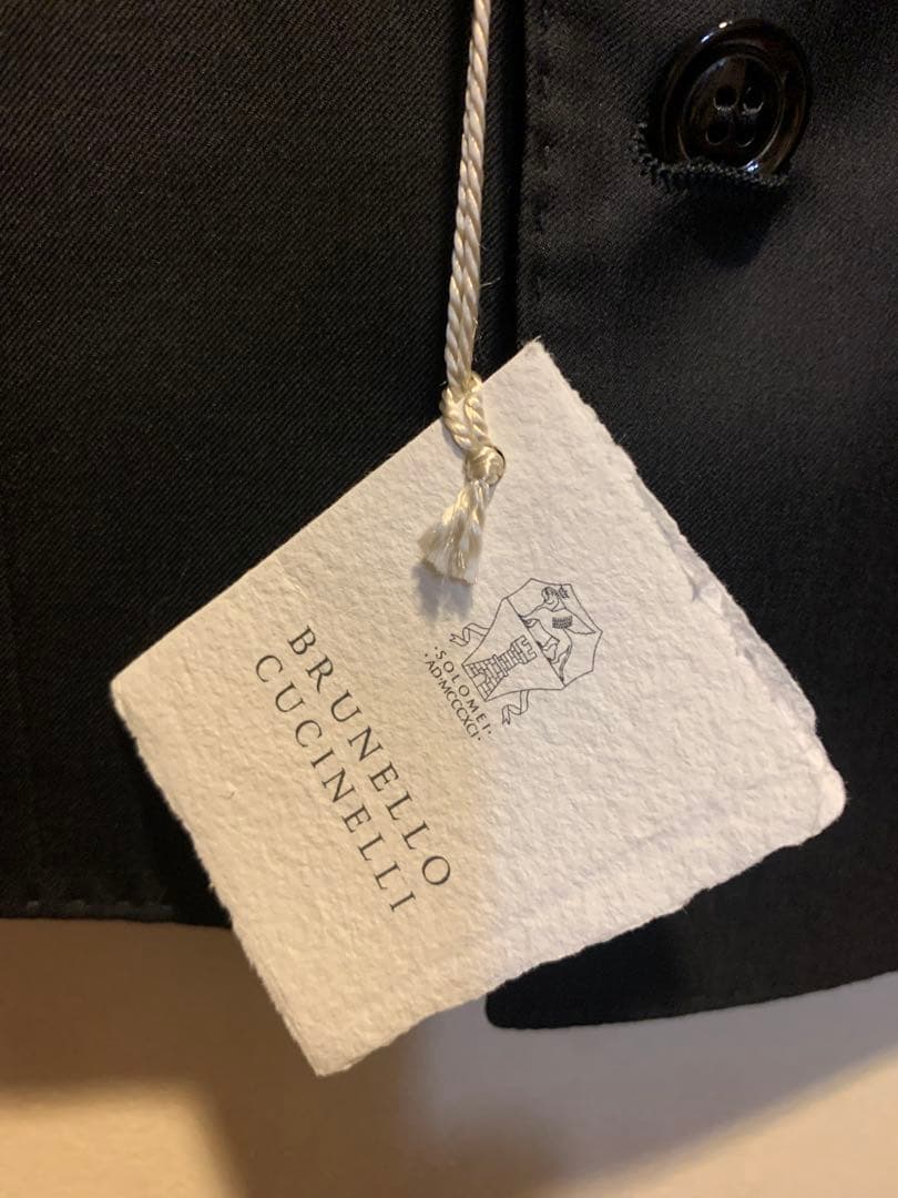 本物新品・圧倒的高級上質ブルネロクチネリ ダブルベストジレ黒