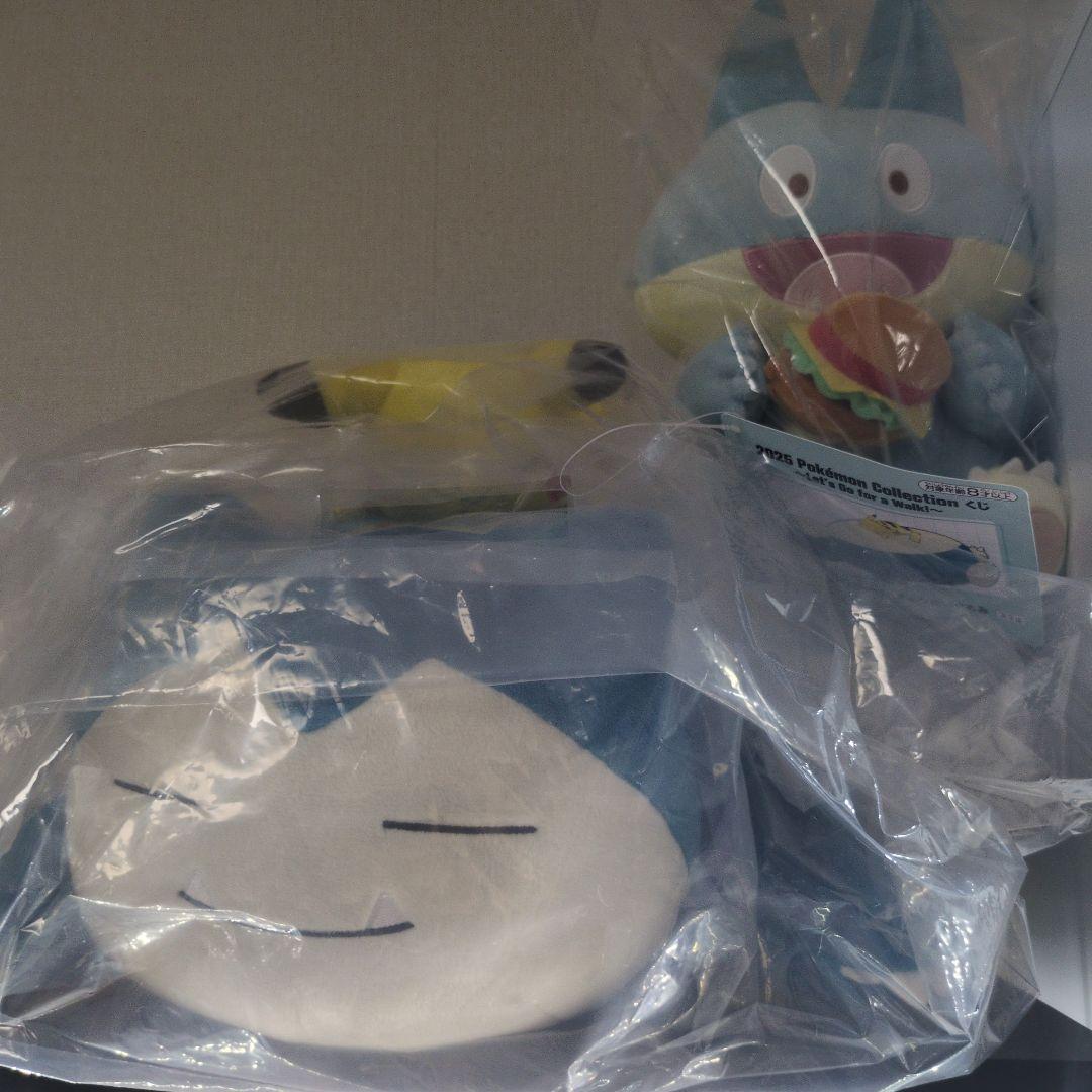 一番くじポケモン　ぬいぐるみ　カビゴン＆ピカチュウ　ゴンベ　まとめ売り 一番くじポケモンB賞カビゴン&ピカチュウぬいぐるみ - メルカリ