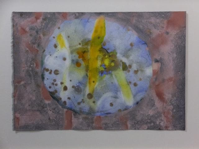 現代美術 山本和香子 直筆サイン『かげろう』ペーパーにグァッシュ