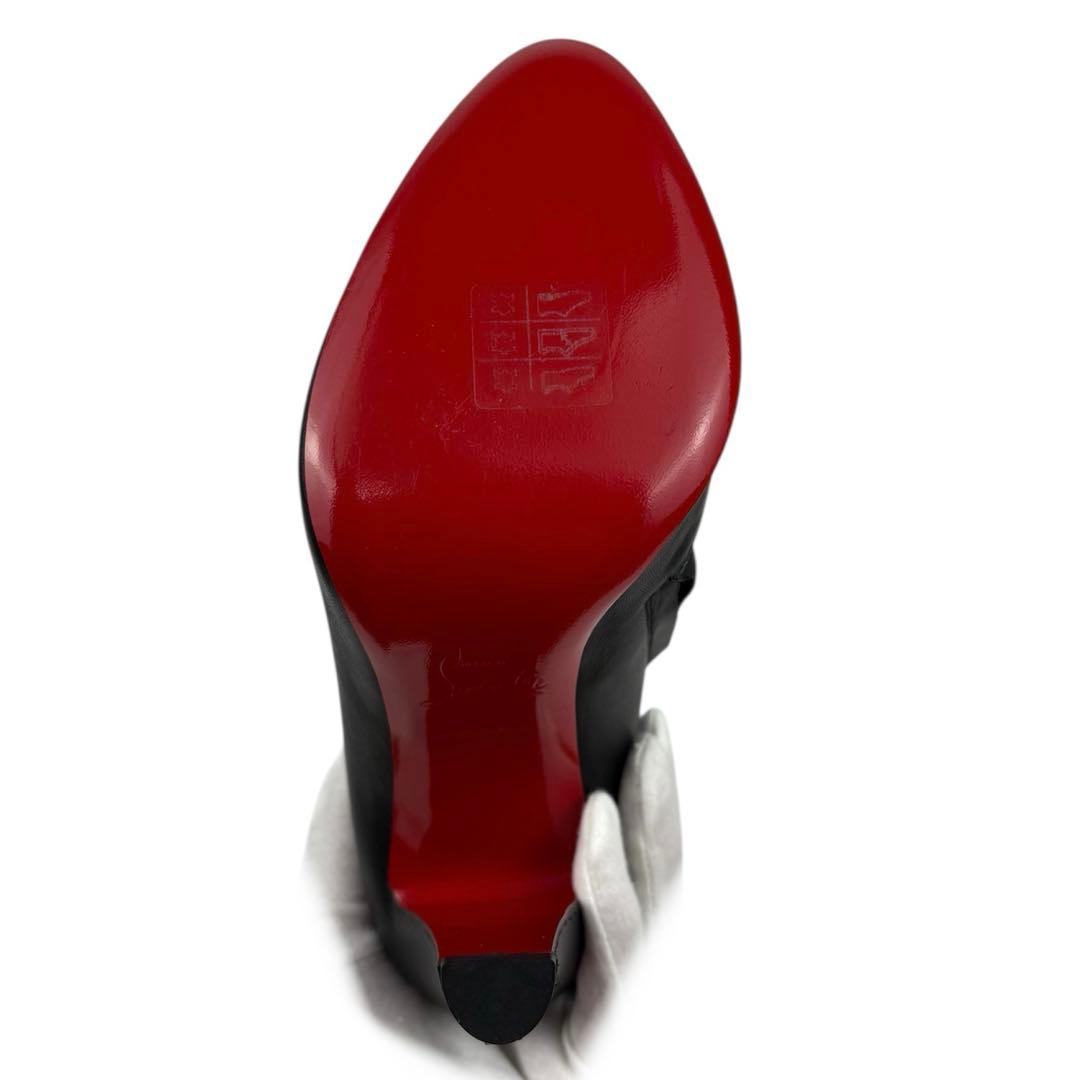 【ほぼ未使用】クリスチャンルブタン　36.5　23.5cm ショートブーツ　黒