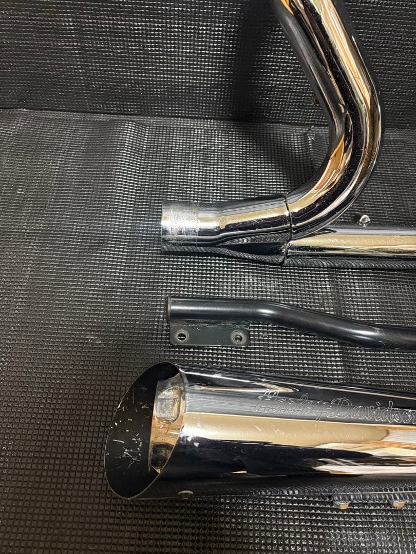 希少）ハーレー ダイナ FXDL 純正オプション 2in1 マフラー ステー付