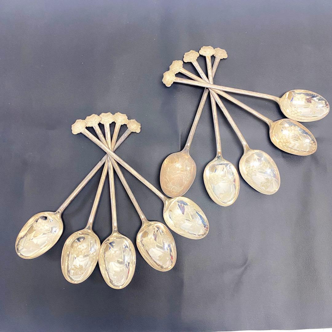 E11 慶雲上 昌丑 銀スプーン シルバー アンティーク 銀製 19.5cm