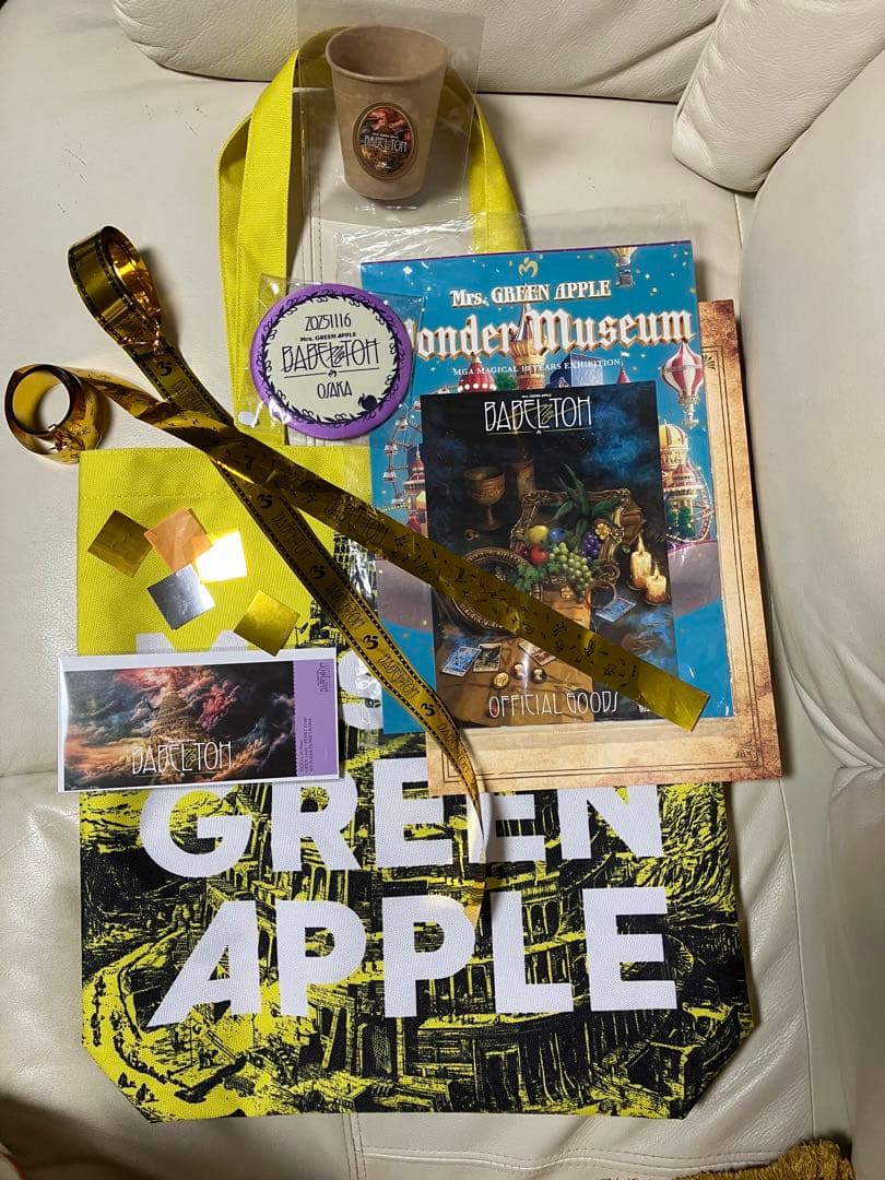 ミセスバベルの塔大阪RingoJamシート特典＆ぶどうジュース＆金テープ