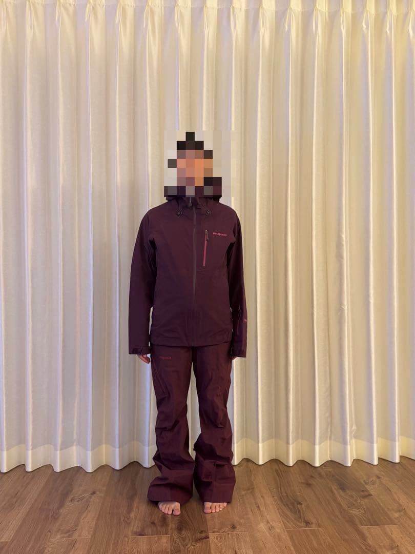 Patagonia(パタゴニア)スキー、スノーボールウェア上下セット パウダーボウル上下、貸して‼️】スノボに出掛ける次男坊は完全撥水