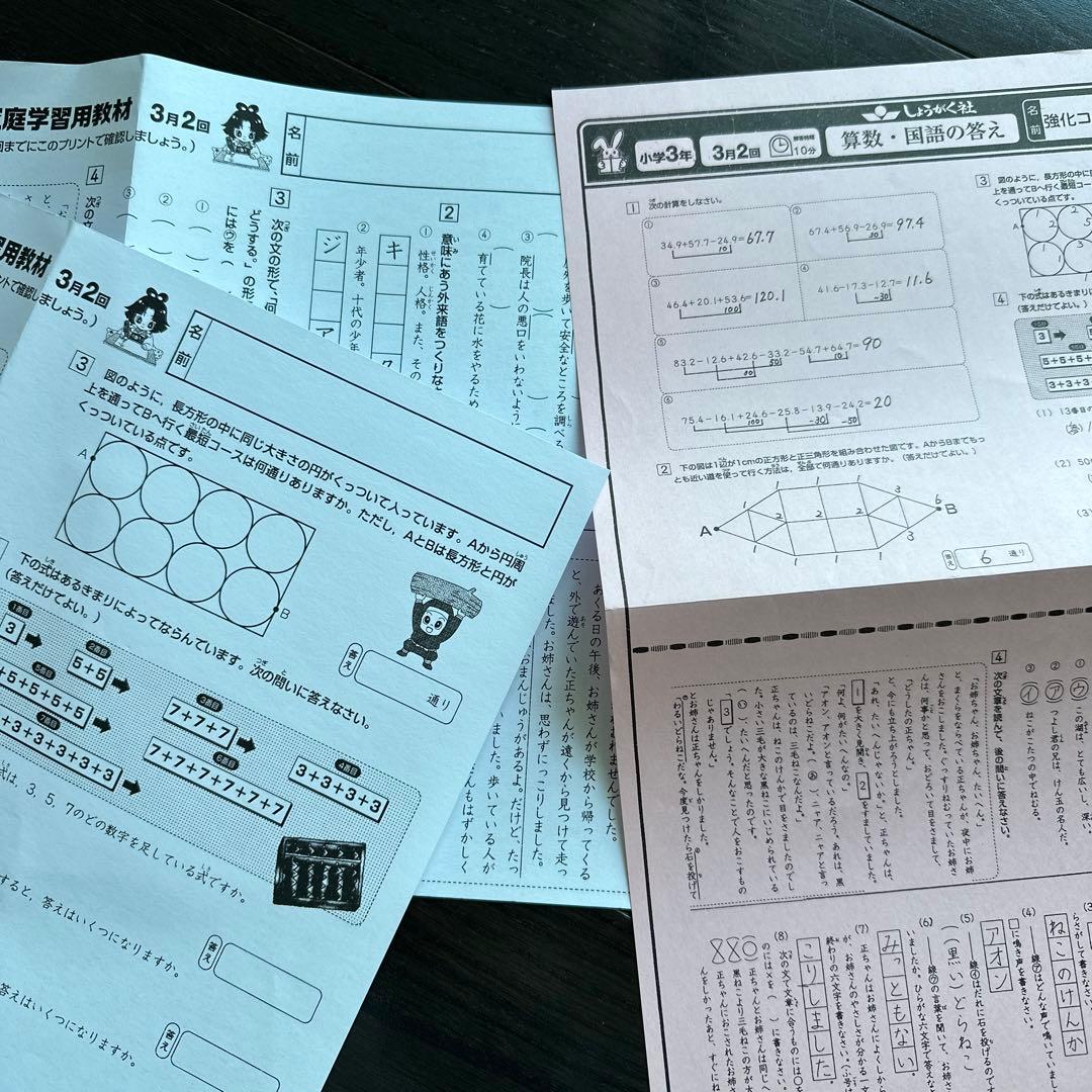 奨学社 小3 強化コース 算数国語 しょうがく社 - メルカリ