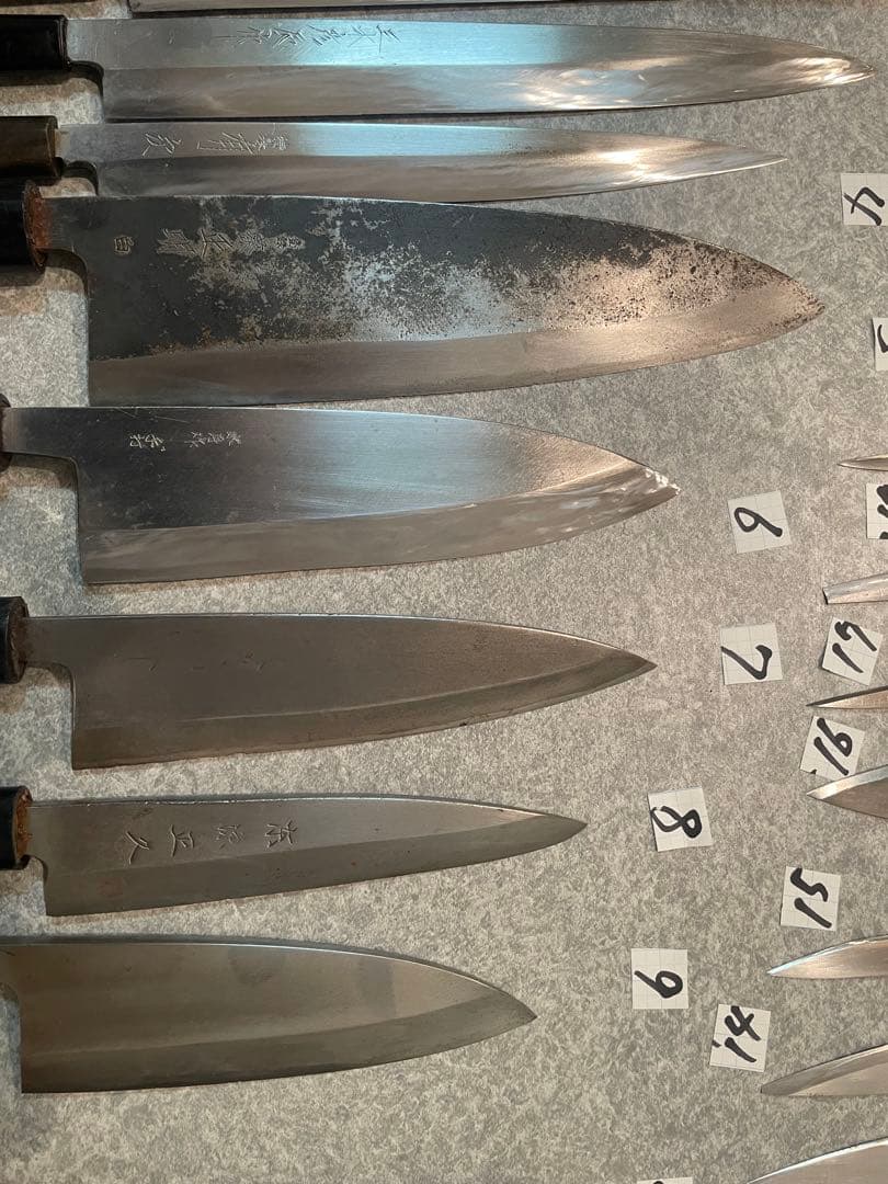 包丁 魚屋引退20本セット売り 希望価格コメントで正本 杉本 有次 正明