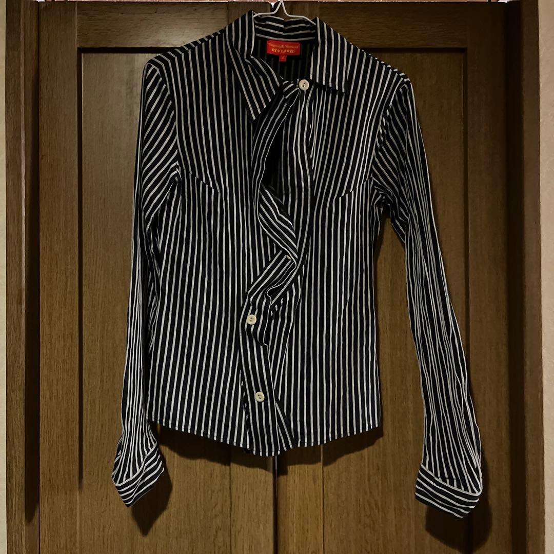 ヴィヴィアン　ストライプ　変形　シャツ Vivienne Westwood - ヴィヴィアンウエストウッド 変形シャツ ロング