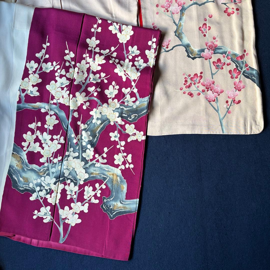 2614 アンティーク着物2枚・羽織1枚おまとめ売り 材料正絹