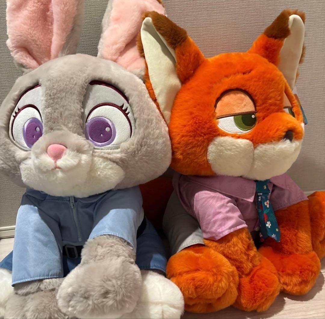 ズートピア2 ジュディ＆ニック ぬいぐるみ コストコ ブランケット付 ズートピア2 ジュディ ニック ぬいぐるみ コストコブランケット入り