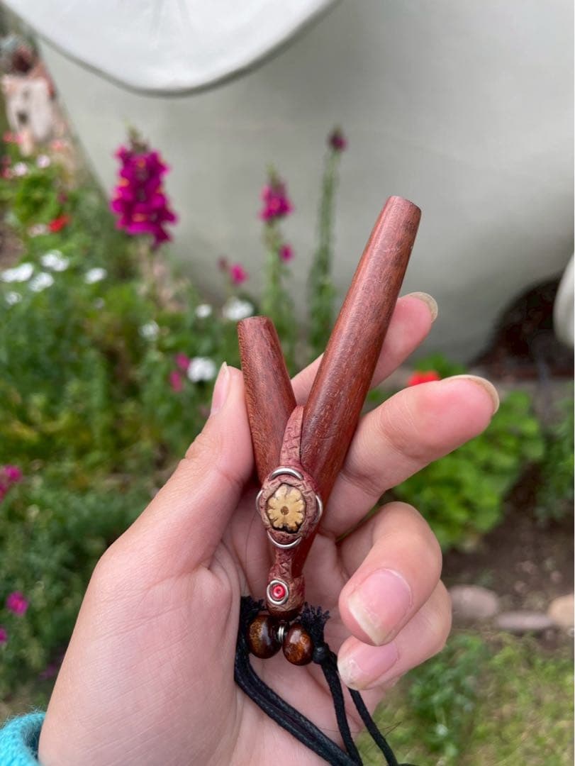 アヤワスカ・ワンポイント付き クリペネックレス（Palo Sangre製） K10 PG ストーンミニフラワー ネックレス(40cm K10 PG): Samantha