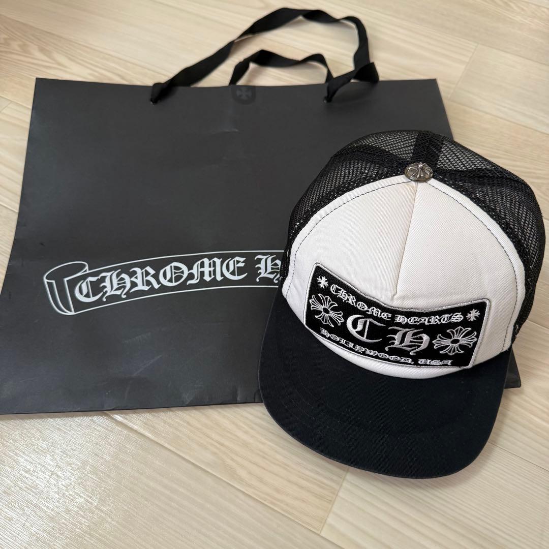 CHROME HEARTS メッシュキャップ ホワイト/ブラック - メルカリ