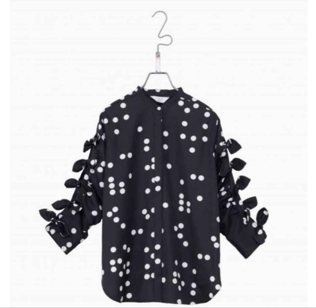 美品】formo フォルモ リボンスリーブブラウス ドット柄 - メルカリ