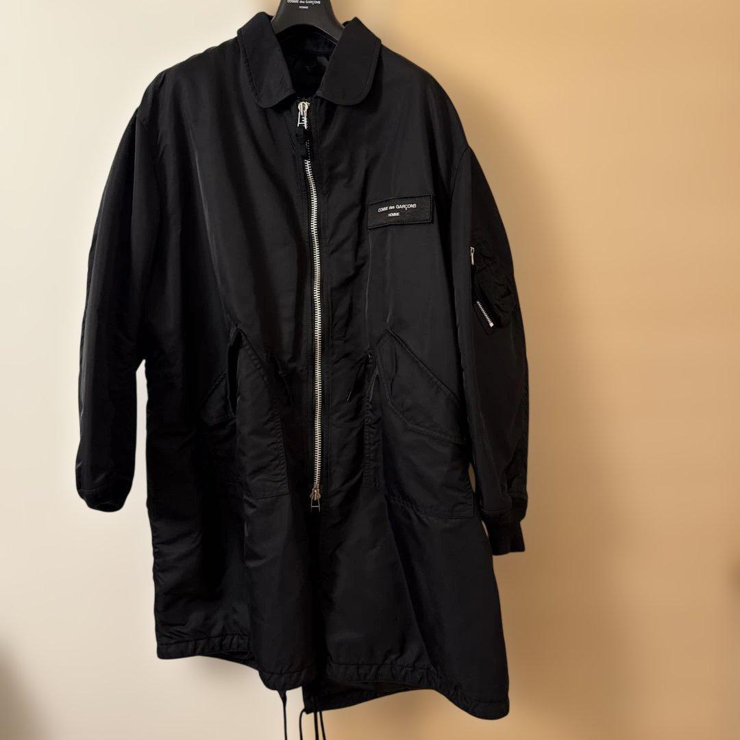 【美品】コムデギャルソンオム24AW ナイロンツイルコート　オムコムデギャルソン COMME des GARCONS HOMME - コムデギャルソンオム24AW ナイロンツイル