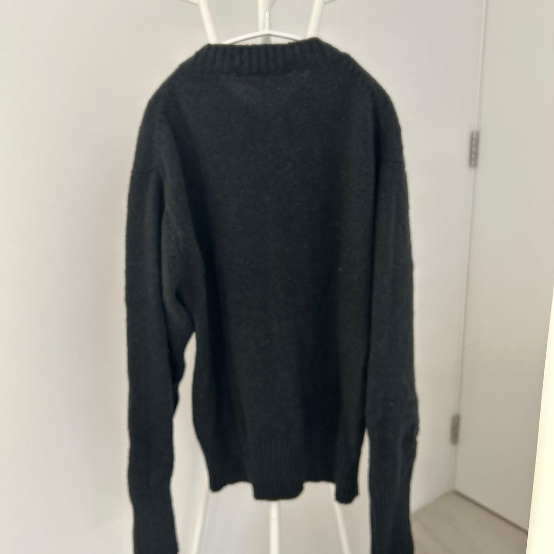 コムデギャルソン オム Vネックニット 黒 M 92%ウール