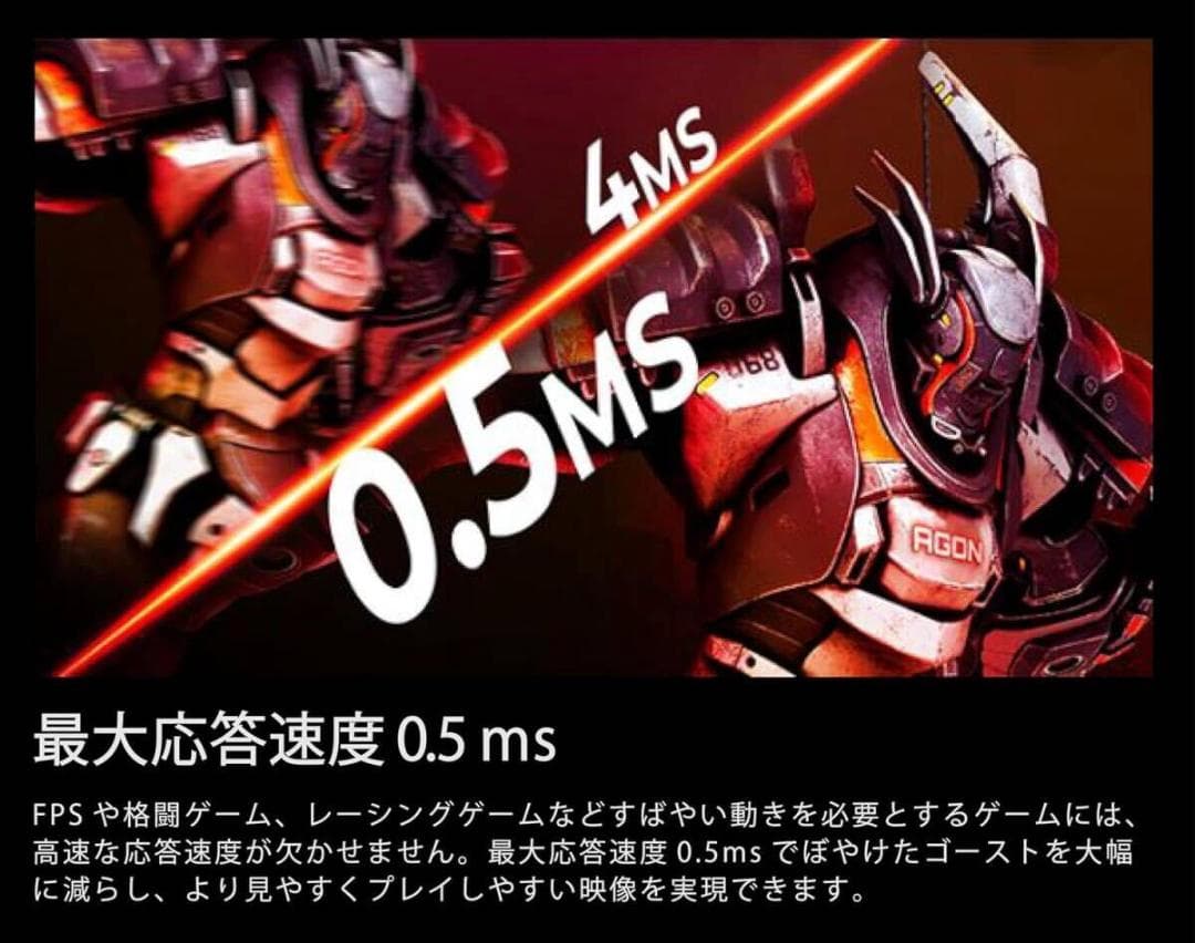 新品AOC 27G42E 27インチ ゲーミングモニター 180Hz 0.5ms