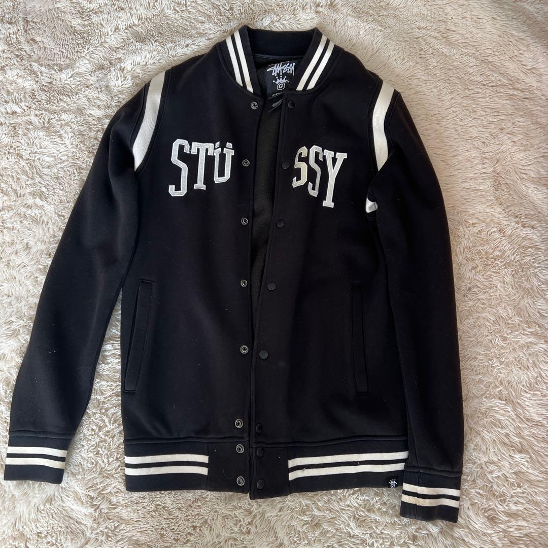 00s old stussy vintage スタジャン 人気ロゴ ブルゾン - メルカリ