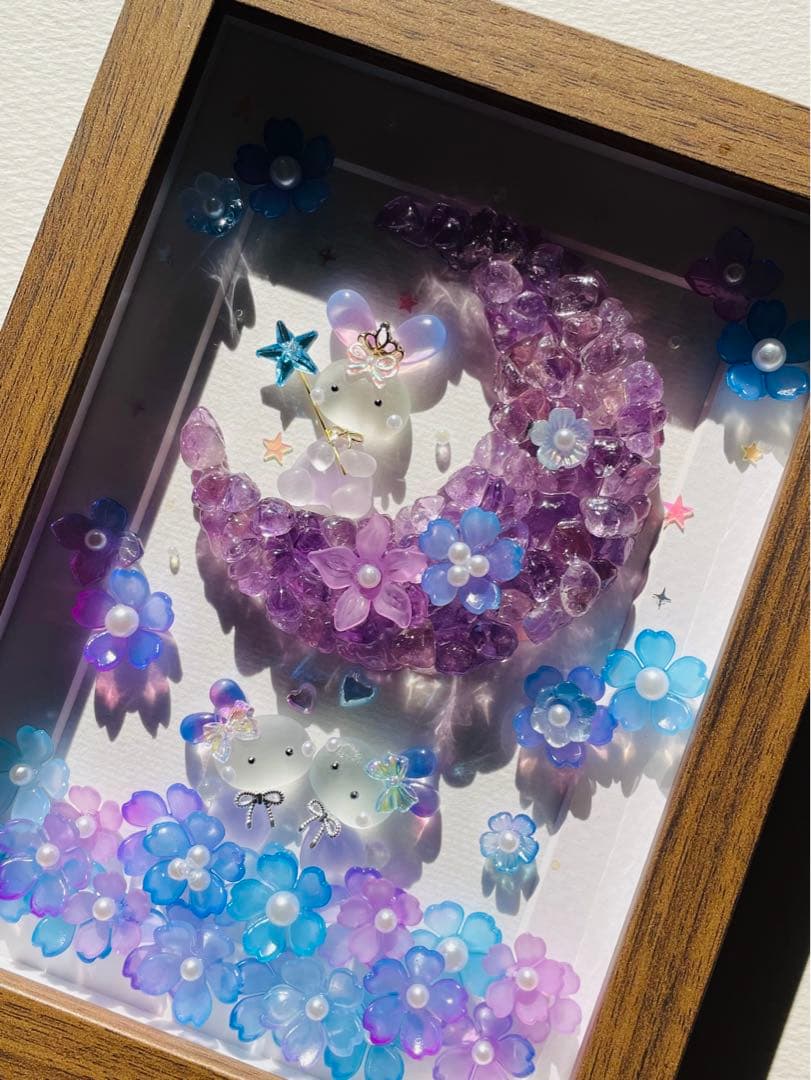 アメトリンムーン＊シーグラスアート