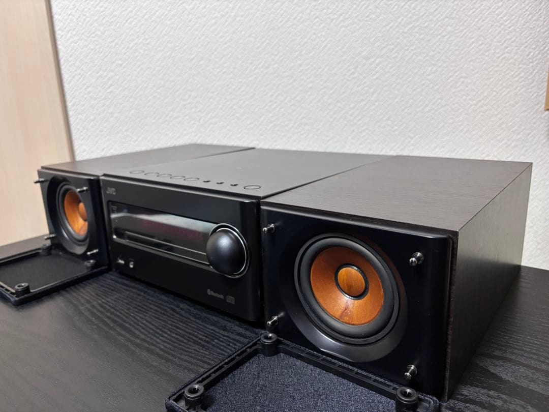 JVC CA-EXS5 コンポ、Bluetooth対応、ウッドコーン、リモコン付 JVC、カフェをイメージしたBluetooth/NFC搭載ウッドコーンコンポ