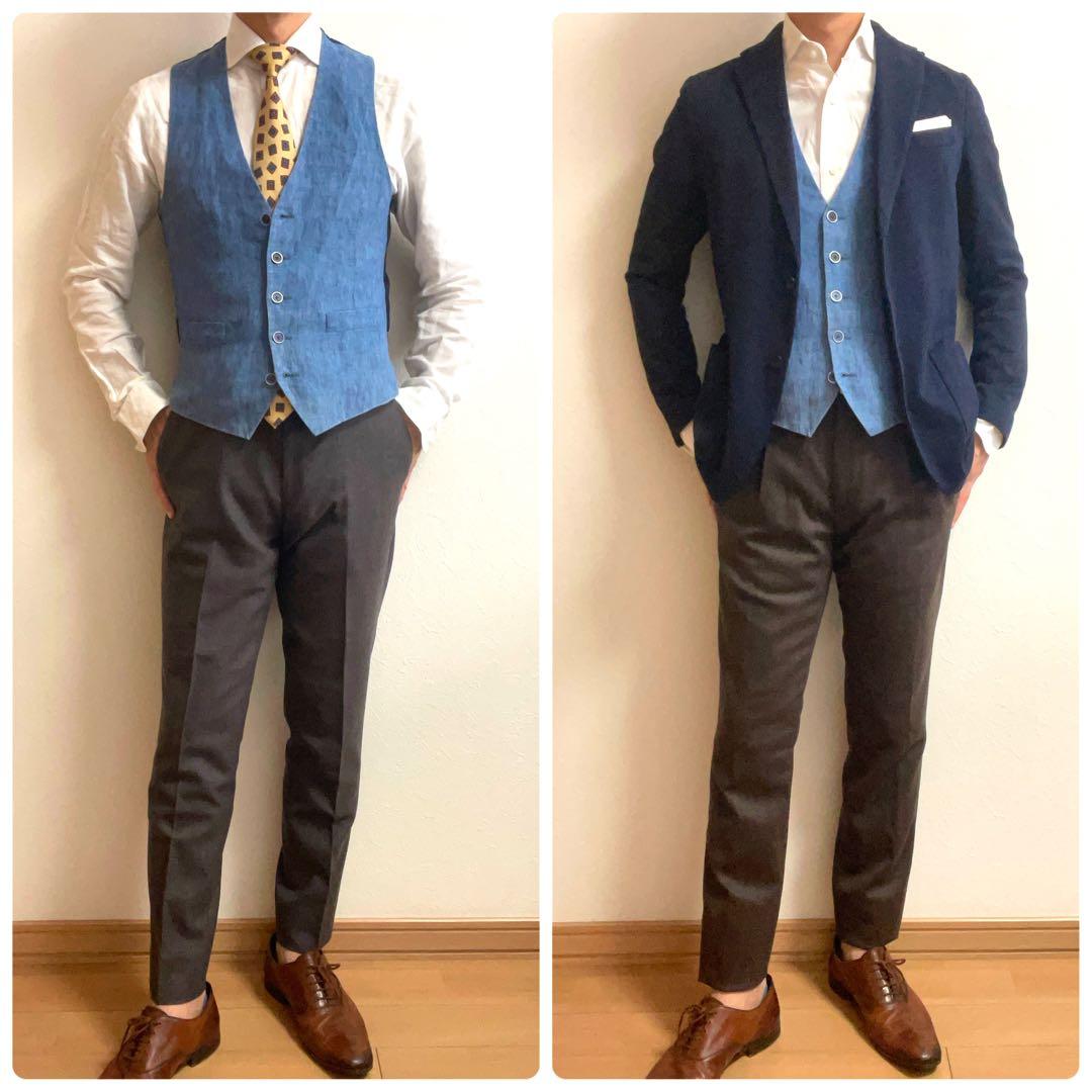 美品 ラルディーニ リネン ジレ ベスト デニム調 楽天市場】ラルディーニ リネン ジレの通販