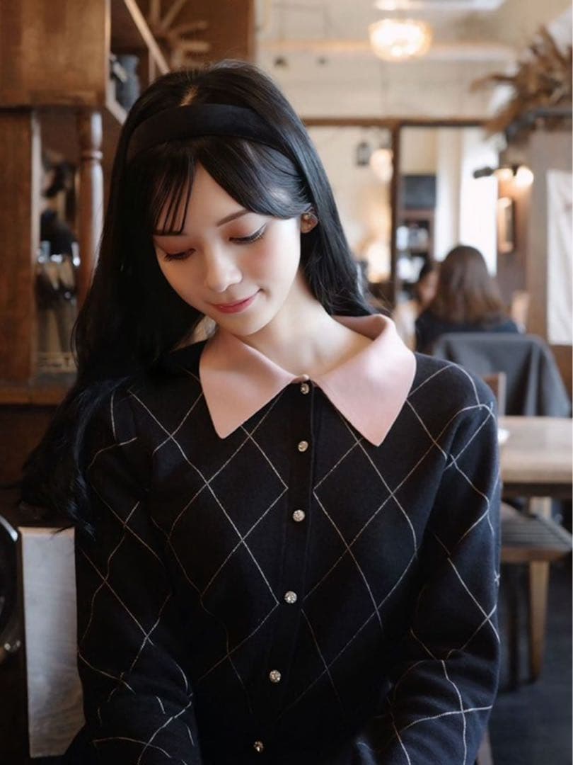 snidel USAGI ONLINE限定 アーガイルチェックカーディガン - メルカリ