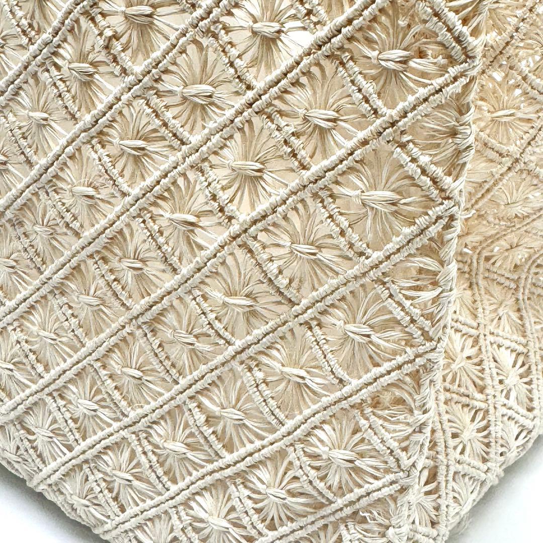 アバカ 籠バック M+abaca 花繋ぎ 夏単衣 6598 - メルカリ