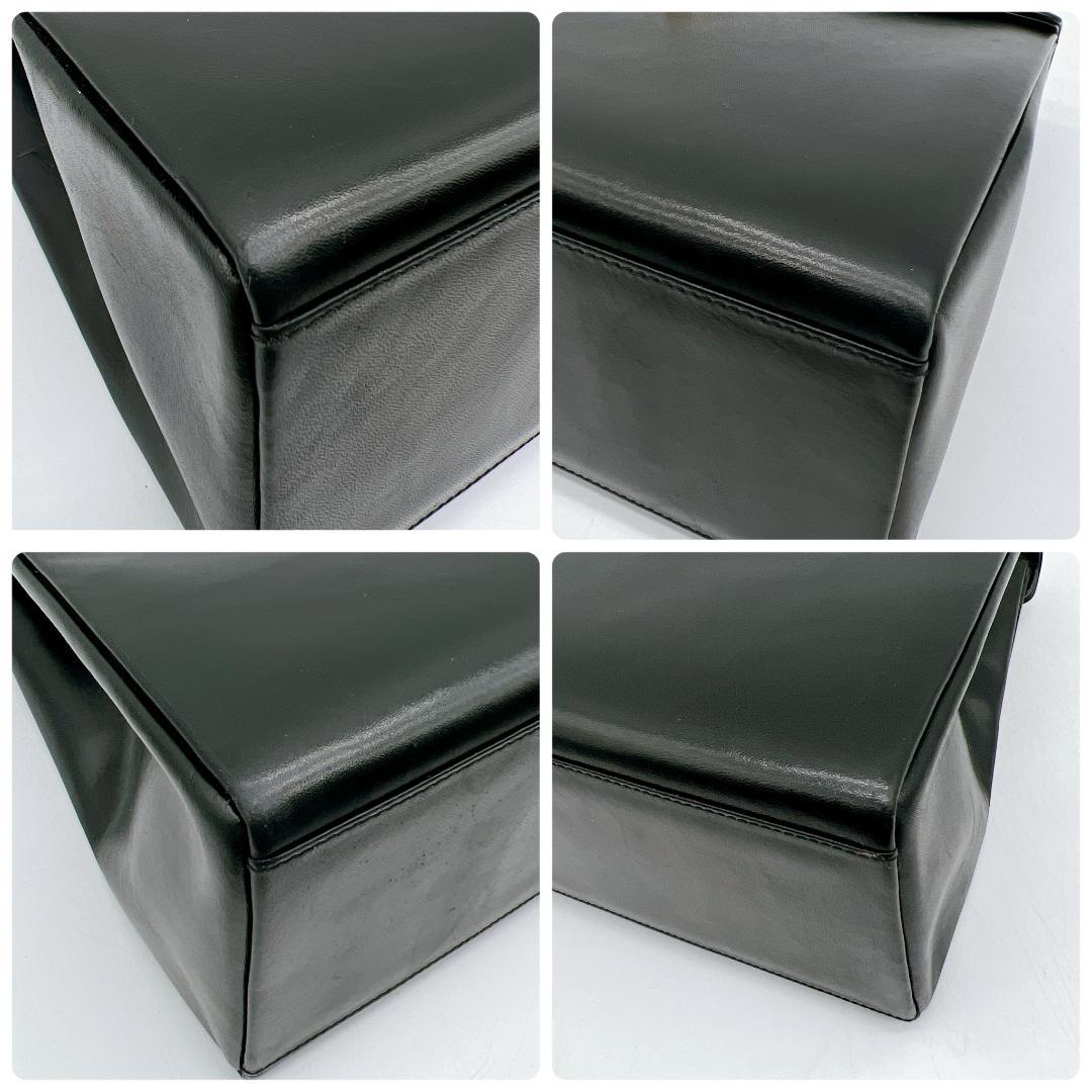 WAKO カーフレザー ターンロック フォーマルバッグ トップハンドル