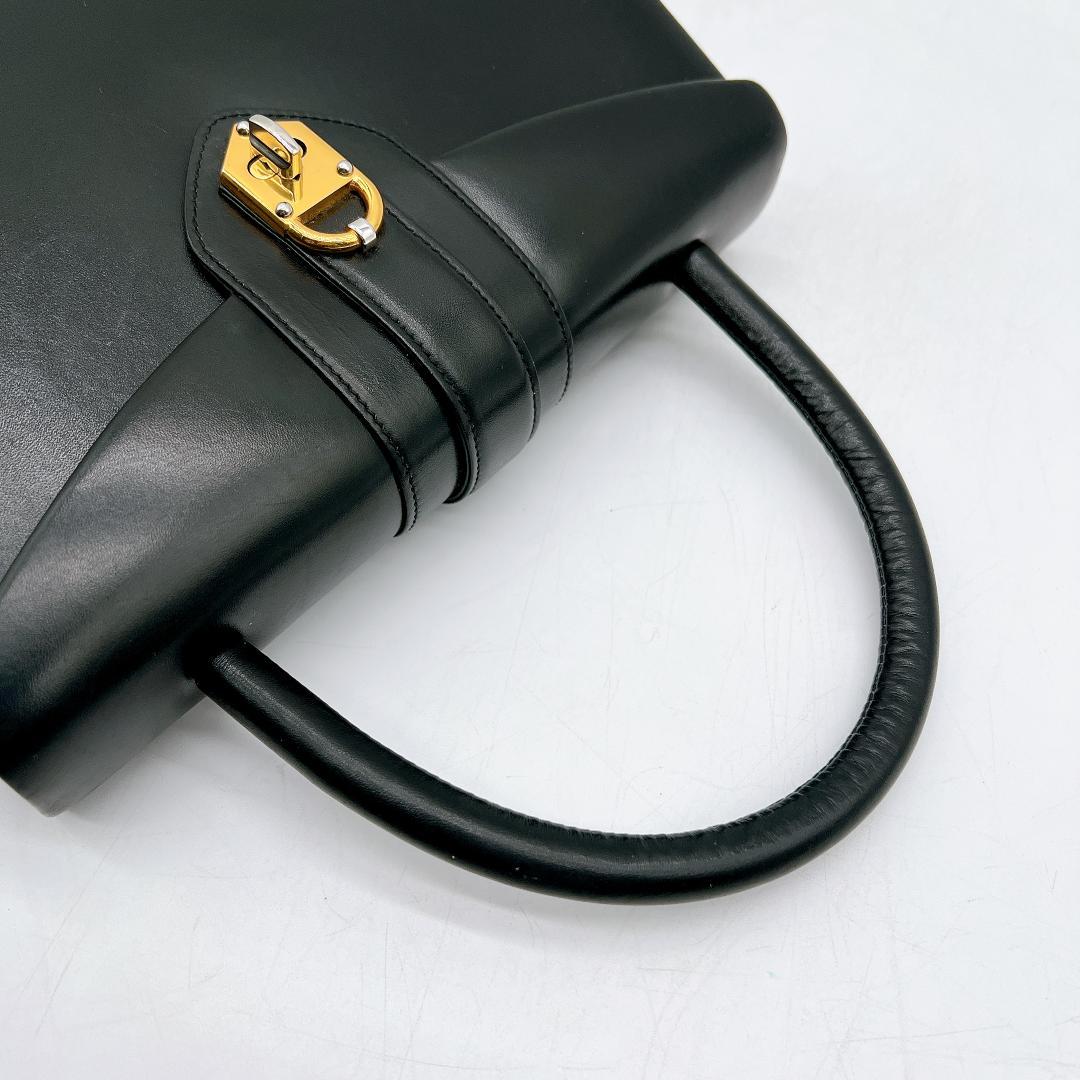 WAKO カーフレザー ターンロック フォーマルバッグ トップハンドル