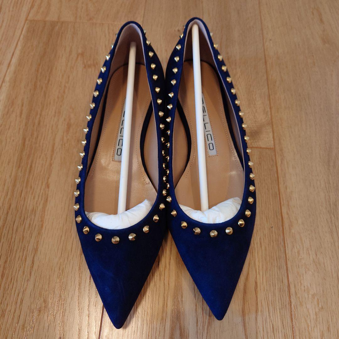 【未使用品】ペリーコ　ANIMA　 1.0cm　スタッズパンプス　NAVY