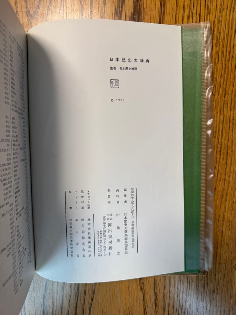 日本歴史大辞典 別巻 日本歴史地図』1969年 河出書房版