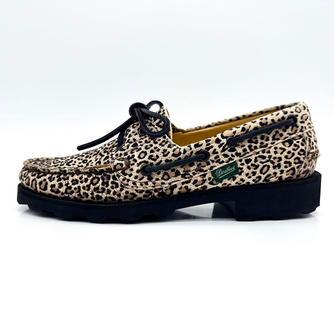 極美品】パラブーツ MALO デッキシューズ レオパード レザー UA別注