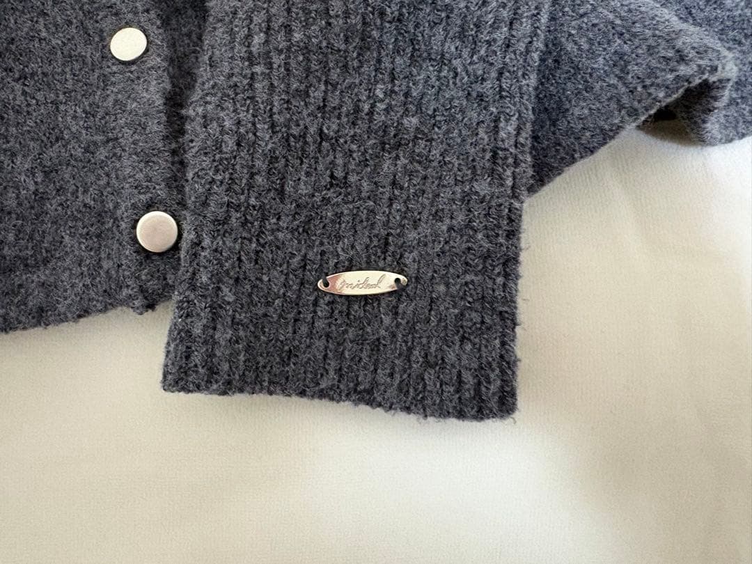 mideal アーガイルペプラムニット グレー - メルカリ