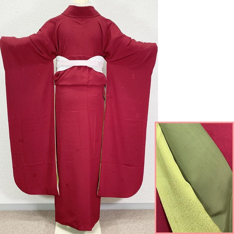 507z38☆山本寛斎 色無地振袖 比翼 嘘つき袖 重ね衿☆美品 - メルカリ