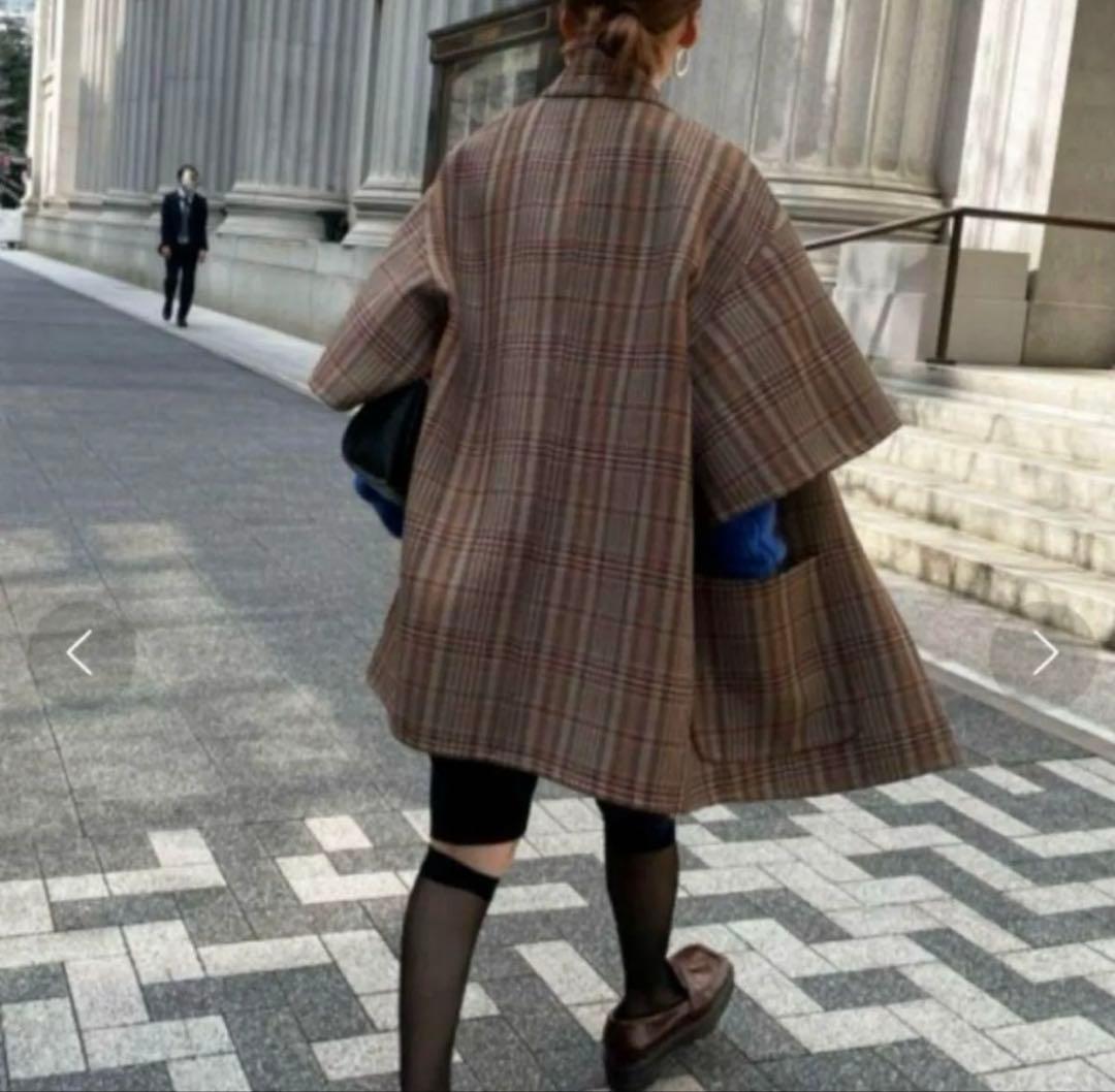 美品】Ameri VINTAGE リバーシブルポンチョ・ケープコートの通販はau