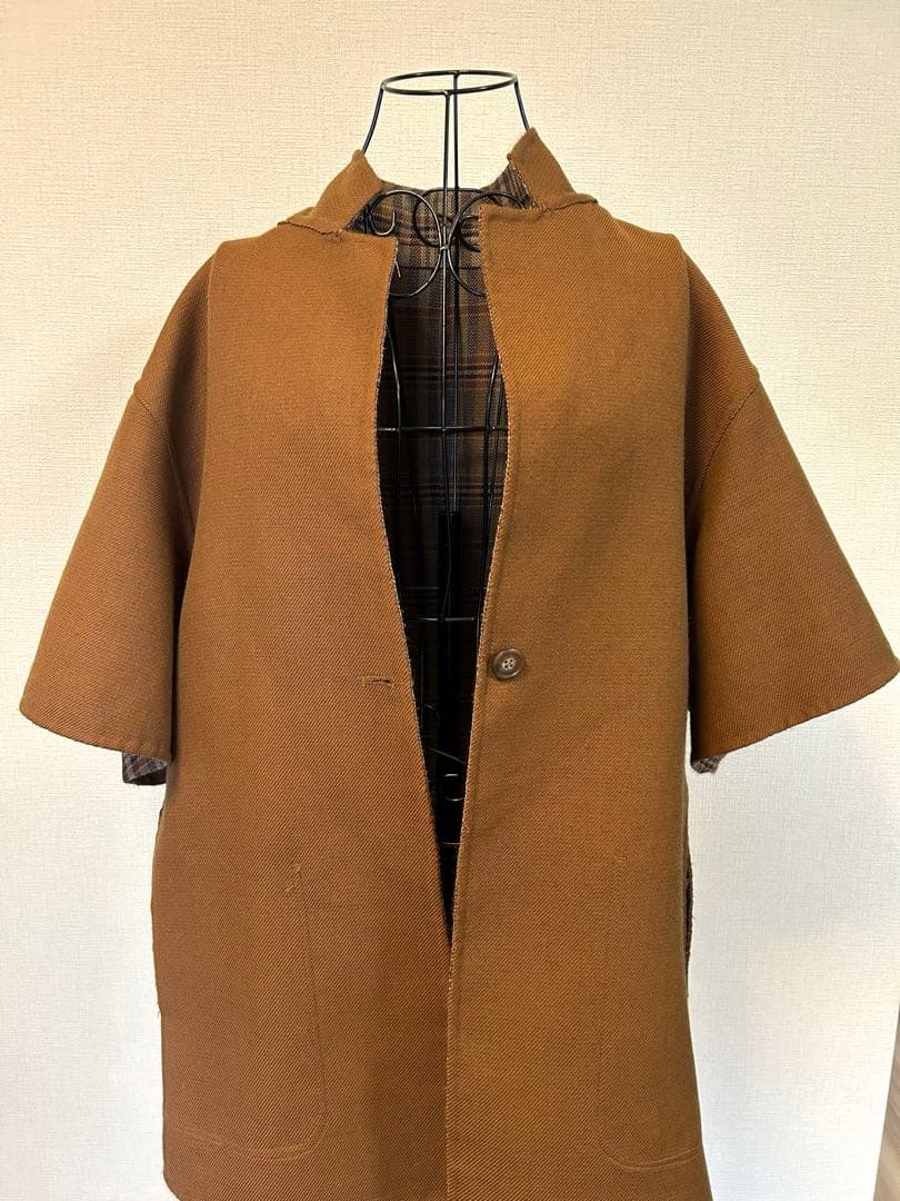 美品】Ameri VINTAGE リバーシブルポンチョ・ケープコートの通販はau