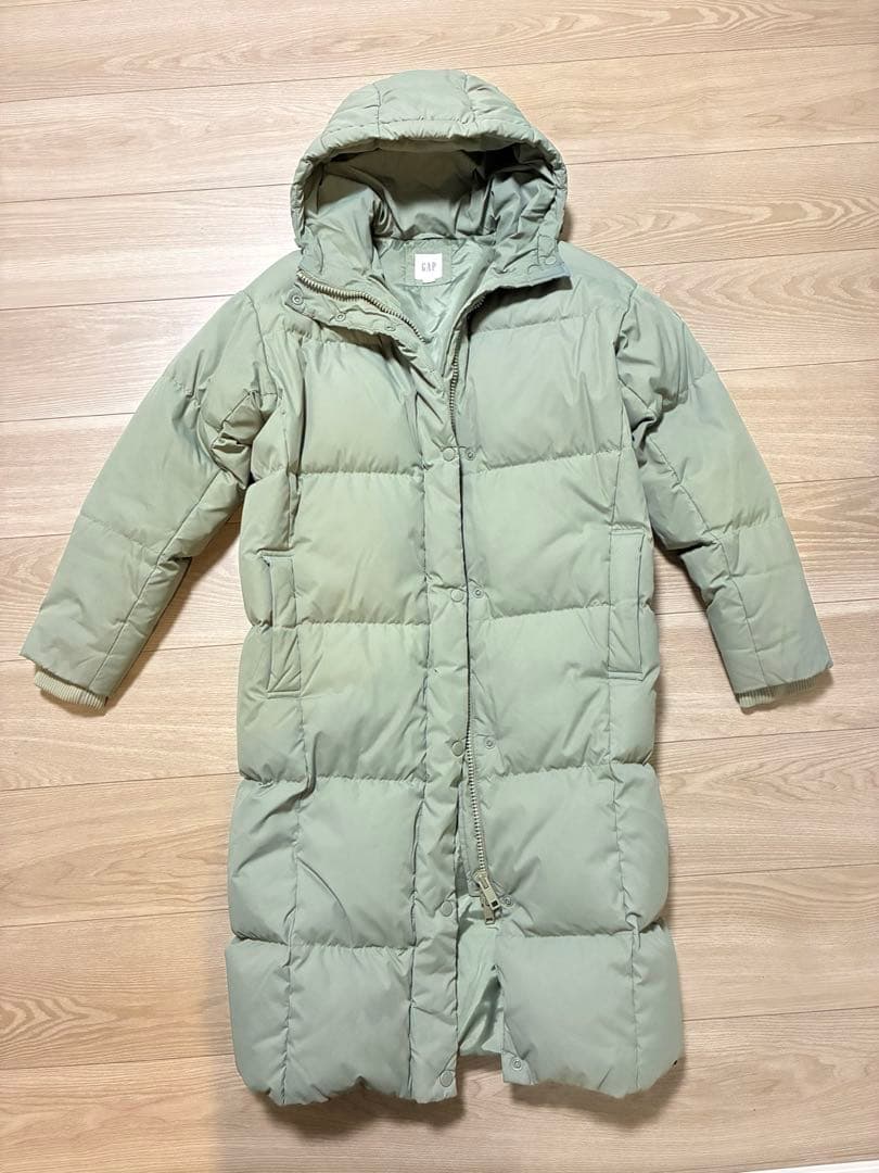 GAP フード付きダウンジャケット XXS オリーブグリーン - メルカリ