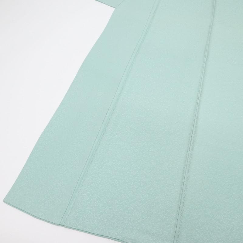 《Happy★長尺■色無地◆淡いグリーン■細やか花唐草地紋◆IG1-4》